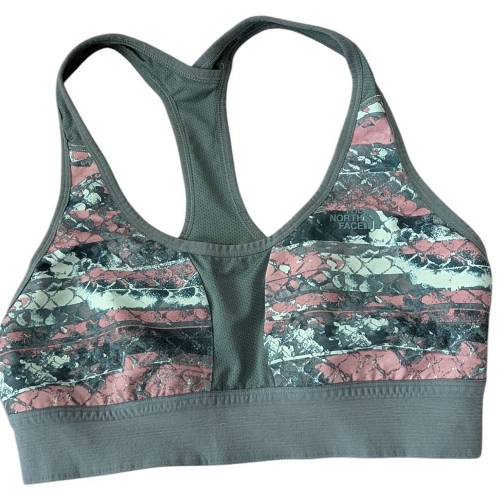 The North Face 242511 Womens Sport Bra Running Balsam Green Size large